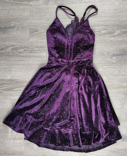 Nuovo abito glitter viola - glitter,