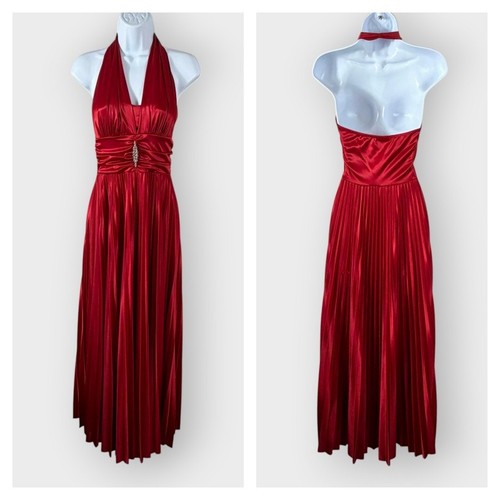 Abito vintage rosso halter - abito,