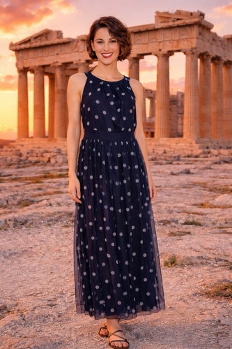Maxi abito smanicato candalite - abito,