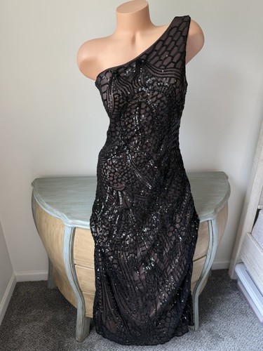 Maxi abito nero - , paillettes