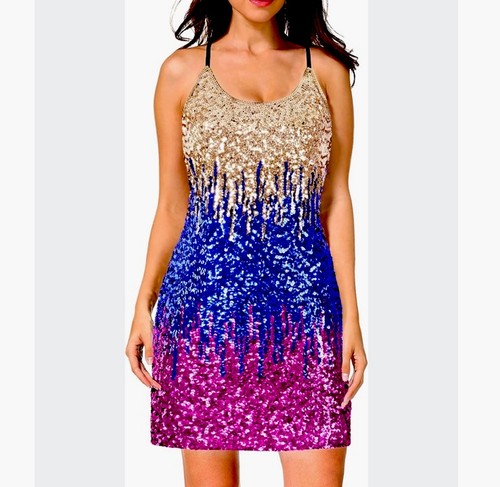 Mini abito paillettes - , m