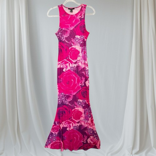 Maxi abito rosa - , floreale